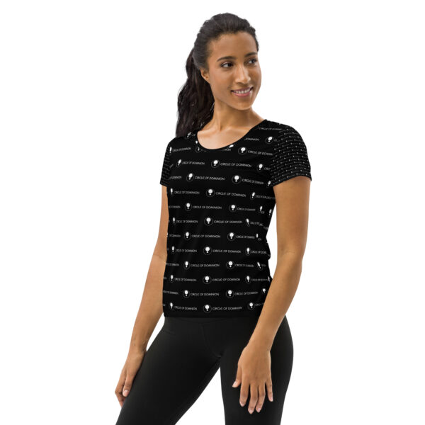 Circle of Dominion All-Over Print Women's Athletic T-shirt - Image 3