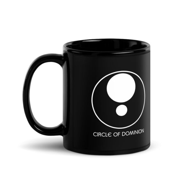 Circle of Dominion Black Glossy Mug - Image 2