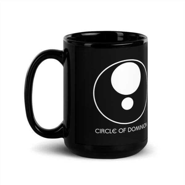 Circle of Dominion Black Glossy Mug