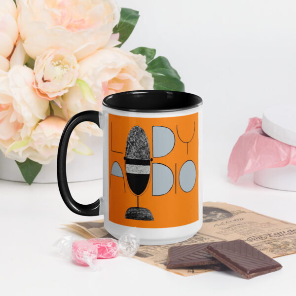 Lady Audio Ceramic Mug with Color Inside - Image 4