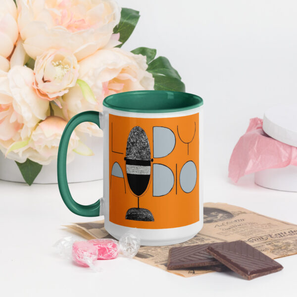 Lady Audio Ceramic Mug with Color Inside - Image 10